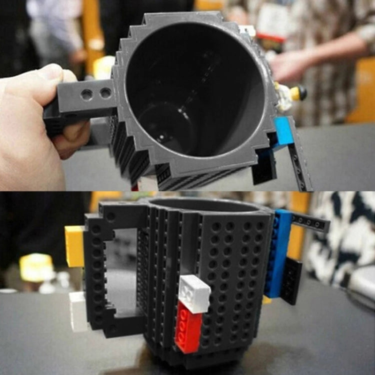 Building Blocks Design Creative Milk Mug Coffee Cup Build-on Brick Drinking Water Holder, Value:301-400ml(Orange) - free shipping - PMC TechLife - Order now!