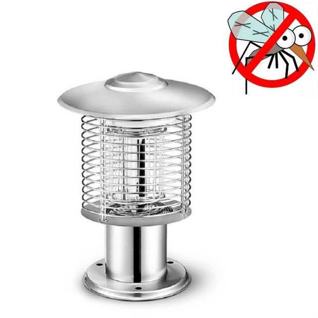 Outdoor Courtyard Garden Water-resistant Outdoor Mosquito Repellent Lamp, Color:388Q Silver