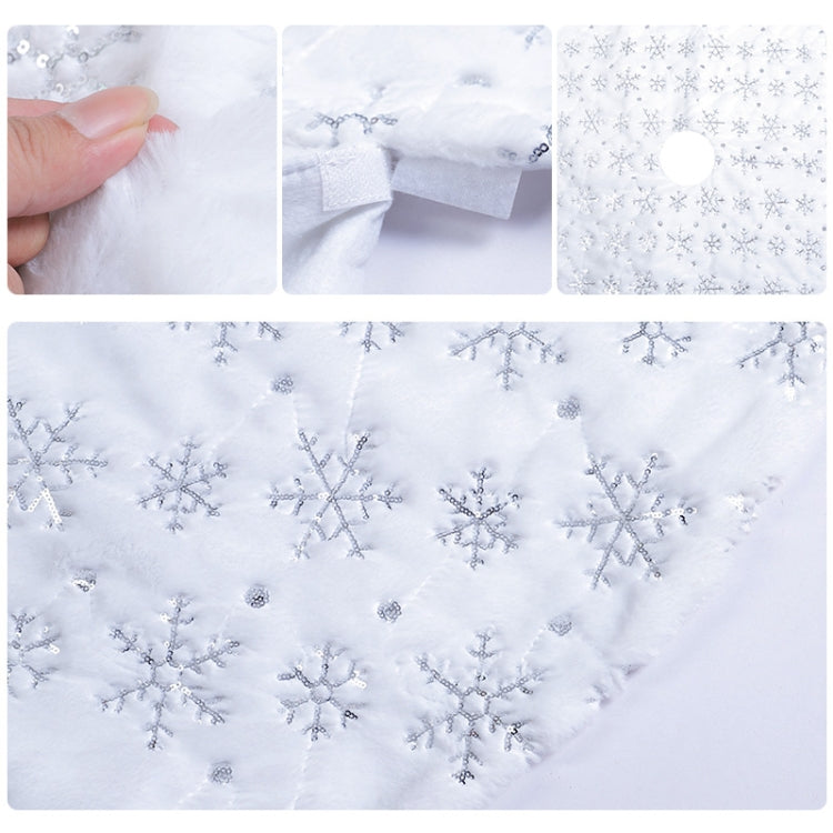 Christmas Tree Plush Sequin Embroidered Bottom Decorative Skirt, Size:90cm(Silver) - free shipping - PMC TechLife - Order now!