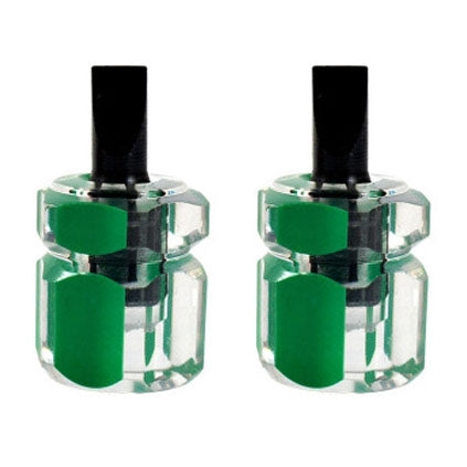 2 PCS Mini Portable Radish Head Screw Driver Transparent Handle Repair Hand Tools(Slotted Screwdriver)