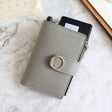 Women Wallets Small Fashion Leather Purse Ladies Card Bag For Female Purse Money Clip Wallet(Gray) - Wallets by PMC TechLife | Online Shopping South Africa | PMC TechLife