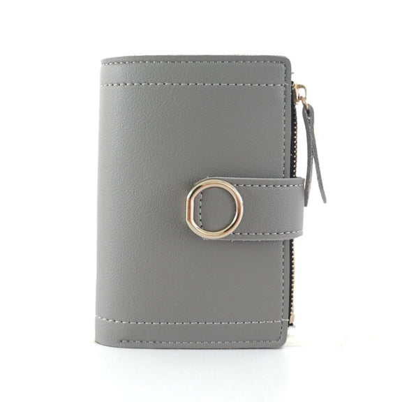 Women Wallets Small Fashion Leather Purse Ladies Card Bag For Female Purse Money Clip Wallet(Gray)