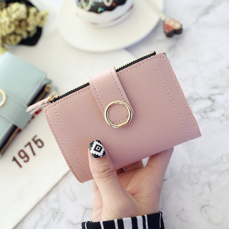 Women Wallets Small Fashion Leather Purse Ladies Card Bag For Female Purse Money Clip Wallet(Light Pink)
