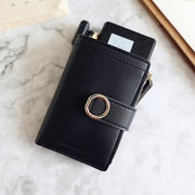 Women Wallets Small Fashion Leather Purse Ladies Card Bag For Female Purse Money Clip Wallet(Light Pink)