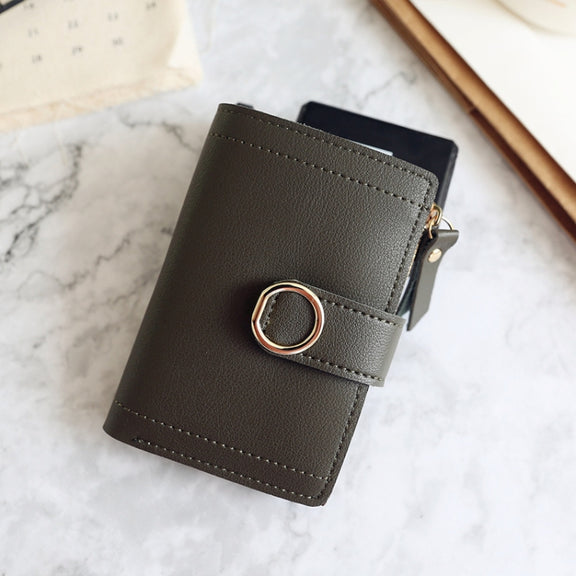 Women Wallets Small Fashion Leather Purse Ladies Card Bag For Female Purse Money Clip Wallet(Light Pink)
