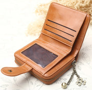 Vintage Button Phone Purses Women Wallets Female Purse Leather Brand Retro Ladies Long Zipper Woman Wallet Card Clutch(Long yellow)