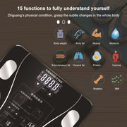 LCD Display Body Electronic Smart Weighing Scales Bathroom Scale Digital Human Weight Scales(Black)