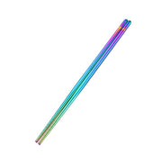 1 Pair Stainless Steel Tableware Colorful Reusable Metal Chopsticks Dishware, Length���23cm(Multicolor)