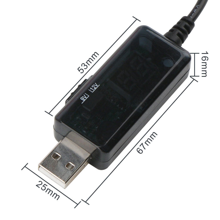 USB Boost Cable 5V Step Up to 9V 12V Adjustable Voltage Converter 1A Step-up Volt Transformer DC Power Regulator with Switch EU