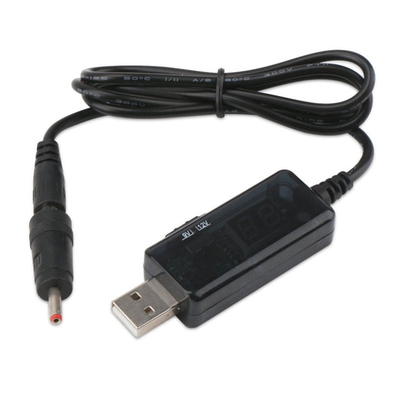 USB Boost Cable 5V Step Up to 9V 12V Adjustable Voltage Converter 1A Step-up Volt Transformer DC Power Regulator with Switch EU