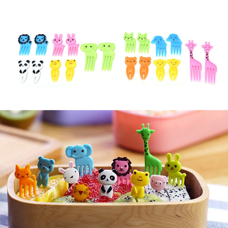 5 Sets 10 in 1 Creative Cartoon Animal Plastic Children Fruit Fork Bento Decoration Toothpick(G222) - Cutlery Sets by PMC TechLife | Online Shopping South Africa | PMC TechLife