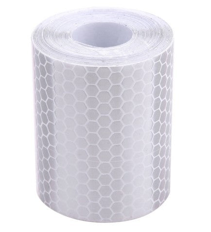 Car Motorcycles Reflective Material Tape Sticker  Safety Warning Tape Reflective Film(White)
