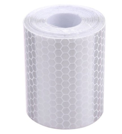 Car Motorcycles Reflective Material Tape Sticker  Safety Warning Tape Reflective Film(White)