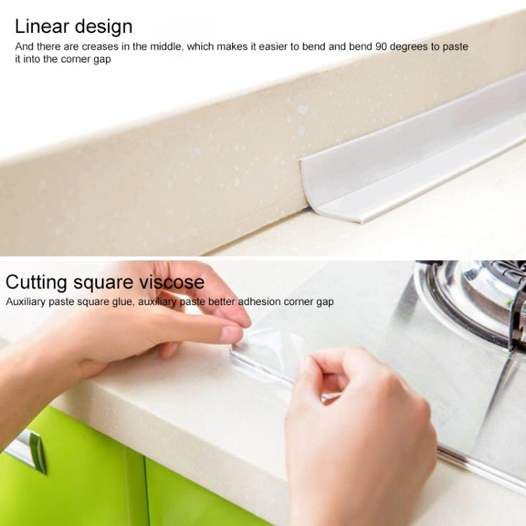 Durable PVC Material Waterproof Mold Proof Adhesive Tape  Kitchen Bathroom Wall Sealing Tape, Width:3.8cm x 3.2m(White) - Adhesives & Sealers by PMC TechLife | Online Shopping South Africa | PMC TechLife