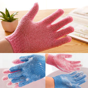 5 PCS Shower Bath Gloves Exfoliating Spa Massage Scrub Body Glove(Blue)