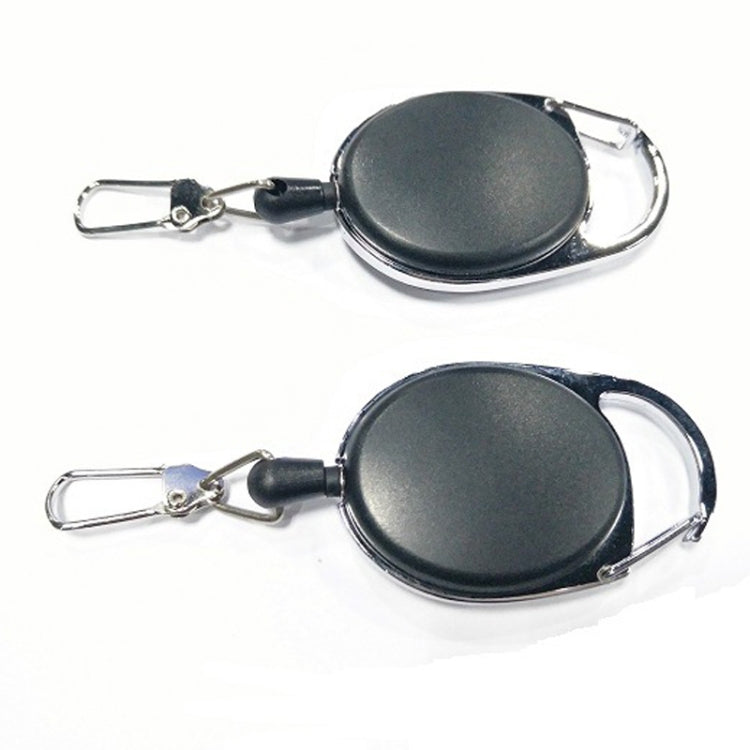 2 PCS Retractable Pull Badge Reel Zinc Alloy ABS ID Lanyard Name Tag Card Badge Key Ring Chain Clips - Name Card Holder by PMC TechLife | Online Shopping South Africa | PMC TechLife | Buy Now Pay Later Mobicred