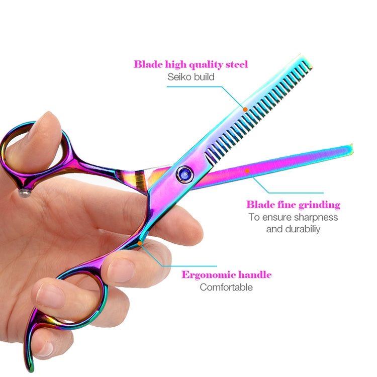 Professional Hair Cutting Scissor Hairdressing Kit Thinning Scissors Barber(Black Thinning���SXLC-602T)) - Hair Trimmer by PMC TechLife | Online Shopping South Africa | PMC TechLife | Buy Now Pay Later Mobicred