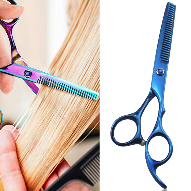 Professional Hair Cutting Scissor Hairdressing Kit Thinning Scissors Barber(Blue Thinning���SXLC-604T)) - Hair Trimmer by PMC TechLife | Online Shopping South Africa | PMC TechLife