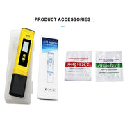 Portable High-precision PH Test Pen PH Acidity Meter PH Water Quality Detection Instrument(Yellow)
