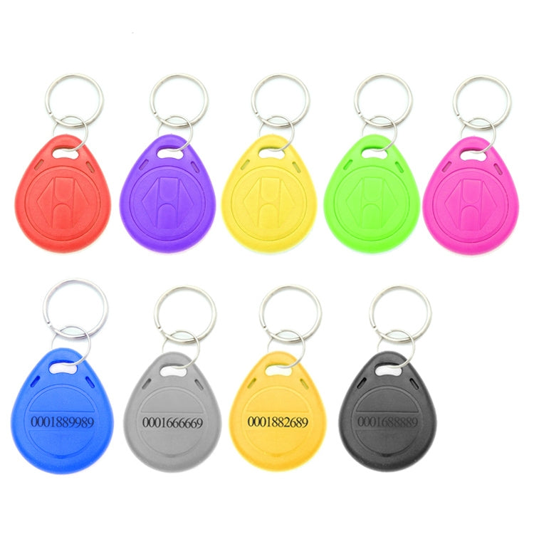 10 PCS 125KHz TK/EM4100 Proximity ID Card Chip Keychain Key Ring(Black) - Access Card by PMC TechLife | Online Shopping South Africa | PMC TechLife