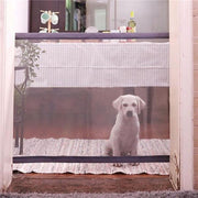 Dog Pet Fences Portable Folding Safe Protection Safety Door Magic Gate For Dogs Cat Pet, Size:110cm x72cm(Black)