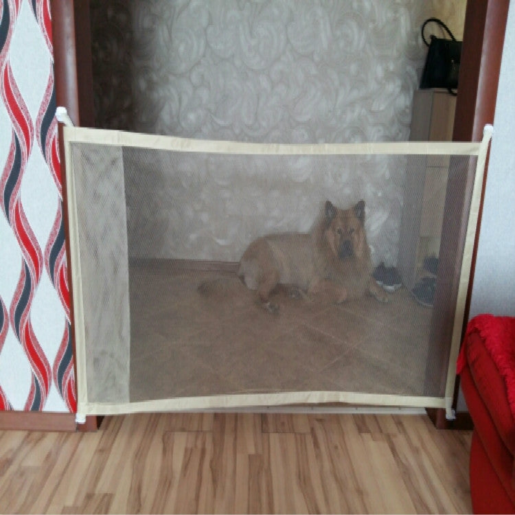 Dog Pet Fences Portable Folding Safe Protection Safety Door Magic Gate For Dogs Cat Pet, Size:110cm x72cm(Beige) - Pet Screen Doors by PMC TechLife | Online Shopping South Africa | PMC TechLife | Buy Now Pay Later Mobicred