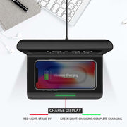 RT1 10W QI Universal Multi-function Mobile Phone Wireless Charger with Alarm Clock & Time / Calendar / Temperature Display(White)