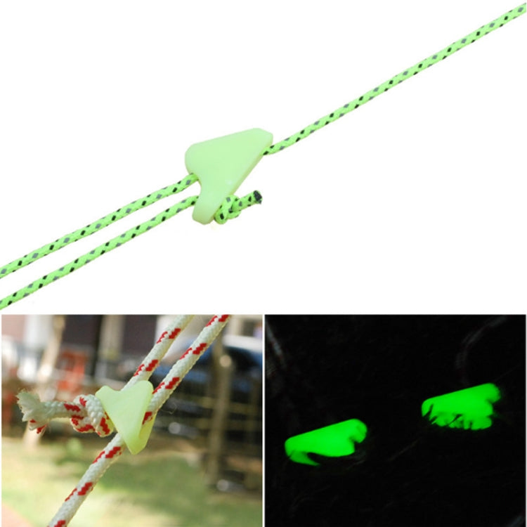 10 PCS Outdoor Luminous Rope Buckle Fluorescence Tent Triangle Buckle Alert Reminder Accidental Danger Tent Wind Rope Adjuster - Tents & Accessories by PMC TechLife | Online Shopping South Africa | PMC TechLife