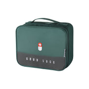 Thickened Large-Capacity Multifunctional Medicine Box Family Portable Storage Bag(Green)