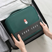 Thickened Large-Capacity Multifunctional Medicine Box Family Portable Storage Bag(Green)