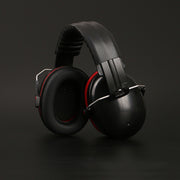 Soundproof Earmuffs Noise-Proof Sleep Earmuffs Industrial Protective Earmuffs Ear Caps(Red Black)