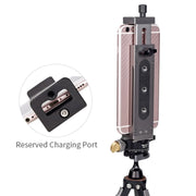 Xiletu Xj15 Live Broadcast Desktop Full Metal Tripod Mount Tablet Pc Phone Clamp With 1/4 Inch Screw Holes & Cold Shoe Base(Silver Grey)