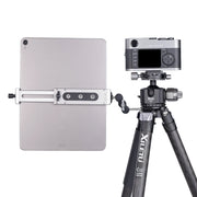 Xiletu Xj15 Live Broadcast Desktop Full Metal Tripod Mount Tablet Pc Phone Clamp With 1/4 Inch Screw Holes & Cold Shoe Base(Black)