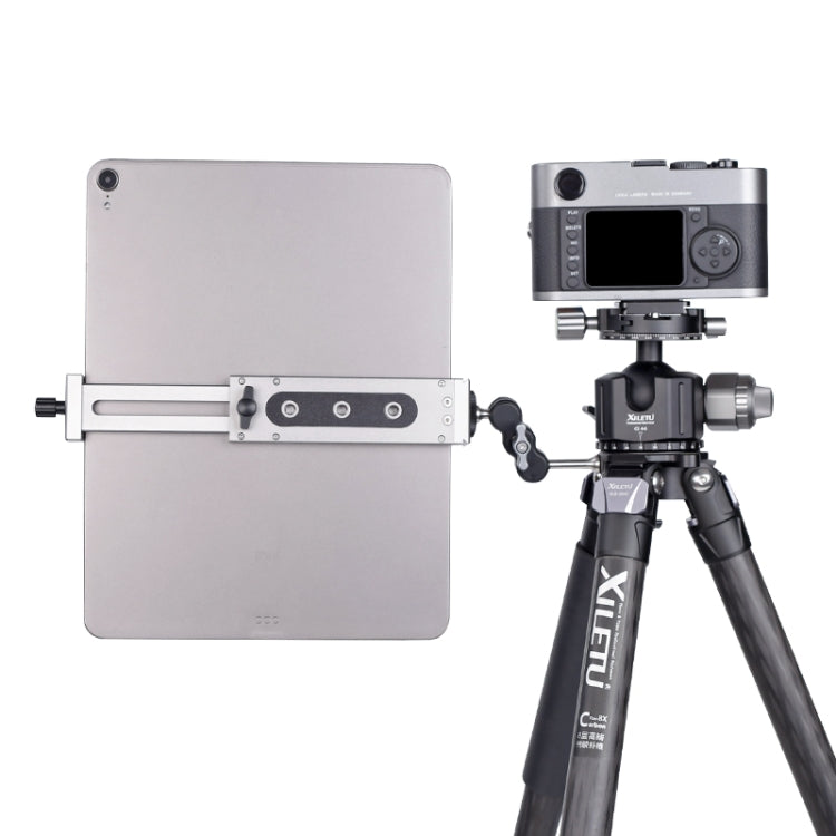 Xiletu Xj15 Live Broadcast Desktop Full Metal Tripod Mount Tablet Pc Phone Clamp With 1/4 Inch Screw Holes & Cold Shoe Base(Black)