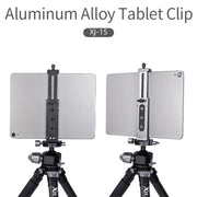 Xiletu Xj15 Live Broadcast Desktop Full Metal Tripod Mount Tablet Pc Phone Clamp With 1/4 Inch Screw Holes & Cold Shoe Base(Black)