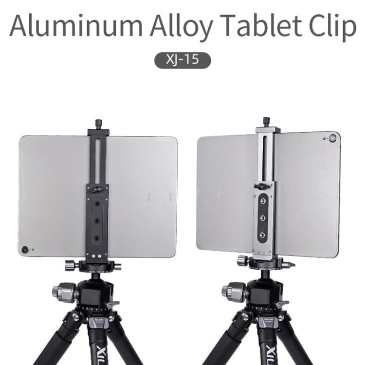 Xiletu Xj15 Live Broadcast Desktop Full Metal Tripod Mount Tablet Pc Phone Clamp With 1/4 Inch Screw Holes & Cold Shoe Base(Black)