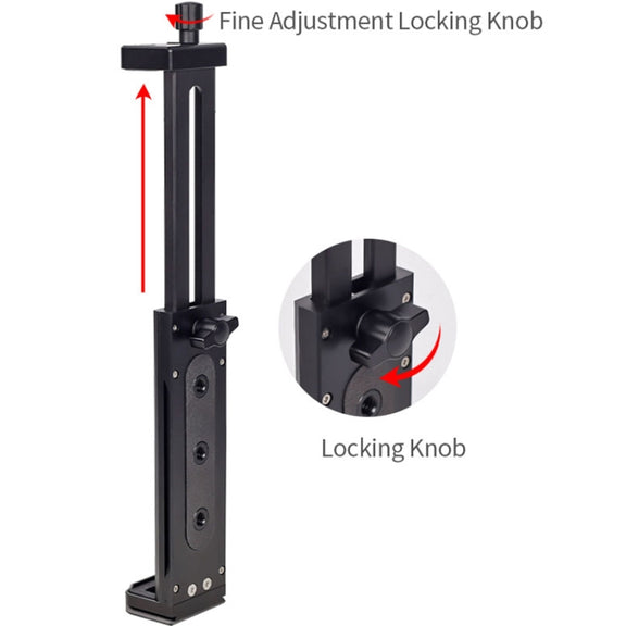 Xiletu Xj15 Live Broadcast Desktop Full Metal Tripod Mount Tablet Pc Phone Clamp With 1/4 Inch Screw Holes & Cold Shoe Base(Black)