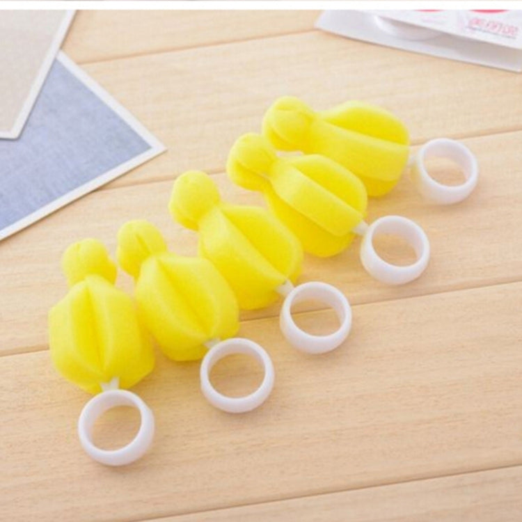 5 PCS 360 Degree Rotating Sponge yellow Baby Nipple Brush Babies Teat Cleaning Feeding Bottle Brushes Infant Pacifier Cleaner - Cups & Silicone Nipple by PMC TechLife | Online Shopping South Africa | PMC TechLife | Buy Now Pay Later Mobicred