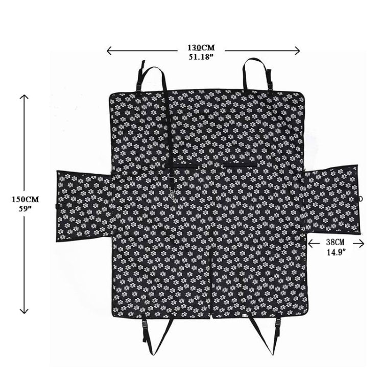 Waterproof Rear Back Pet Dog Car Seat Cover Mats Hammock Protector With Safety Belt, Size:130x150x38cm(Black) - Seat Accessories by PMC TechLife | Online Shopping South Africa | PMC TechLife