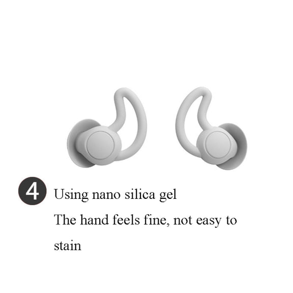 4 PCS / 2 Pair Shark Fin Nnti-falling and Noise-reducing Earplugs Anti-Noise Earplugs For Sleeping Dormitory Noise Cancelling And Noise Prevention Earplugs(Gray (3 Layers))