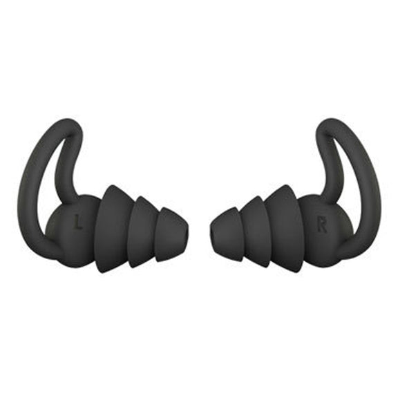 4 PCS / 2 Pair Shark Fin Nnti-falling and Noise-reducing Earplugs Anti-Noise Earplugs For Sleeping Dormitory Noise Cancelling And Noise Prevention Earplugs(Black (3 Layers))