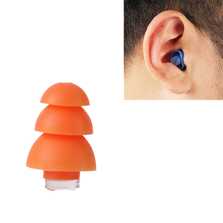 Anti-Noise Sleep Earplugs Silicone Soundproof Earplugs Industrial Noise Cancelling Silent Earplugs(Orange) - Earmuff & Pad by PMC TechLife | Online Shopping South Africa | PMC TechLife