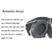 Learn Sleep Industry Noise Cancelling Earmuffs Shooting Soundproof Earmuffs(Black)
