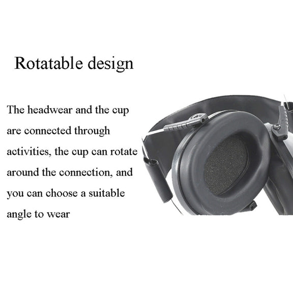 Learn Sleep Industry Noise Cancelling Earmuffs Shooting Soundproof Earmuffs(Black)