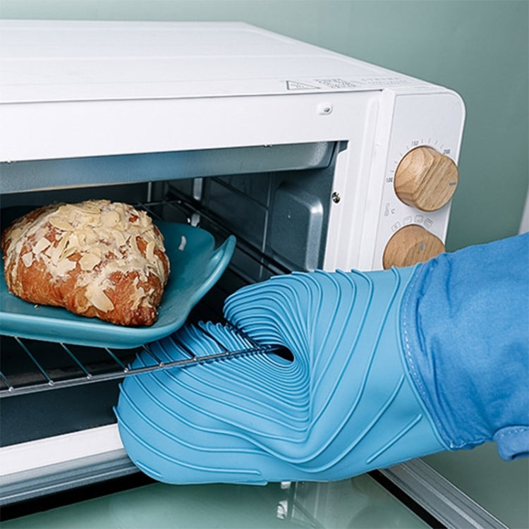 Thickened Silicone Gloves Household Microwave Oven Anti-Scald Insulation Glove(Lake Blue) - Insulation by PMC TechLife | Online Shopping South Africa | PMC TechLife
