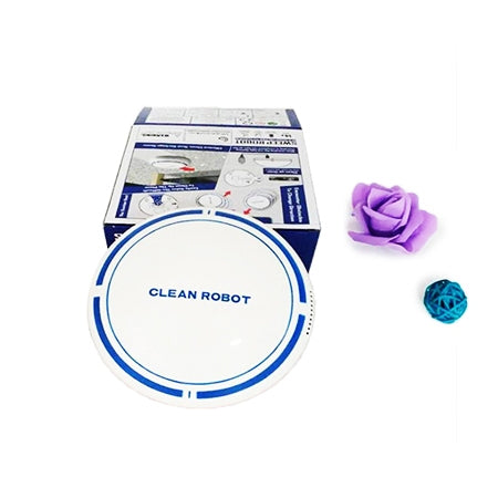 2 In 1 Rechargeable Floor Sweeping Robot Dust Catcher Intelligent Auto-Induction Floor Sweeping Robot Vacuum Cleaner(White)