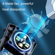 Mobile Phone Physical Fan Cooler Portable Suction Cup Phone Fast Radiator(Black)