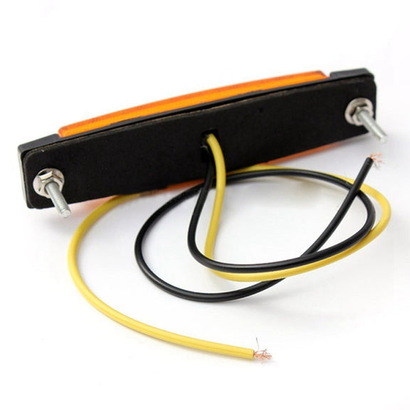 4 PCS 12V 6 SMD Auto Car Bus Truck Wagons External Side Marker Lights LED Trailer Indicator Light Rear Side Lamp(Amber)