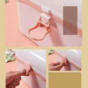 Multifunctional Dustproof Jewelry Cosmetic Plastic Box Household Portable Medicine Box Case, Size:S 24x16.5x14cm(White)