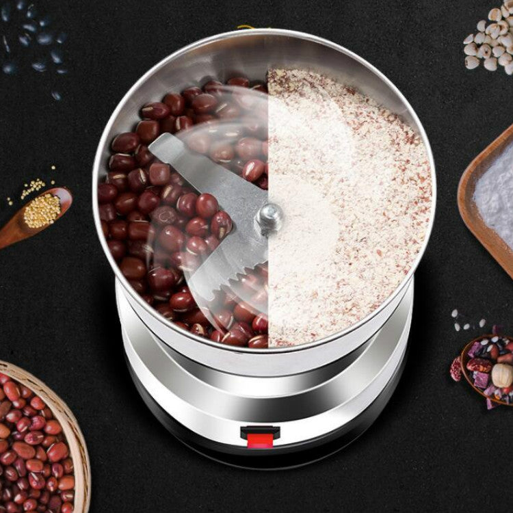 Daisheng Medicinal Material Grinder Powder Machine Household Small Stainless Steel Grinder, Specification:CN Plug(4 Leaf Blade) - Stirrer & Squeezer by PMC TechLife | Online Shopping South Africa | PMC TechLife